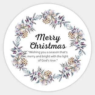 Merry Christmas Round Sticker 33 Sticker